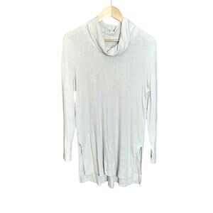 J. Jill Pima Cotton Womens Cowl Neck Long Sleeve Cream Tunic Size Medium